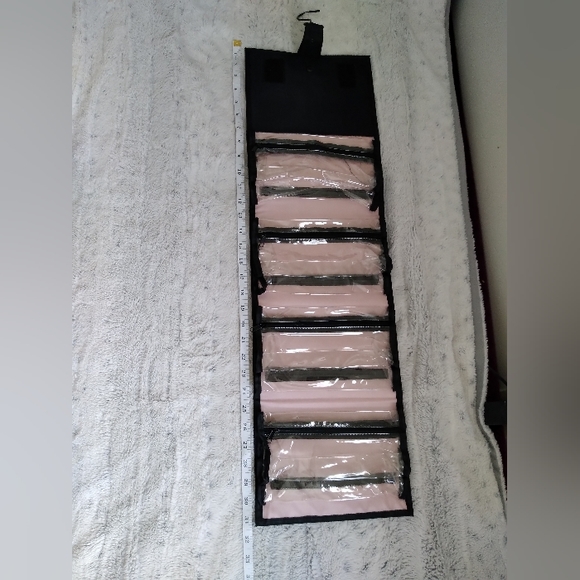 Mary Kay travel roll up bag cosmetic organizer black & pink - Picture 6 of 7